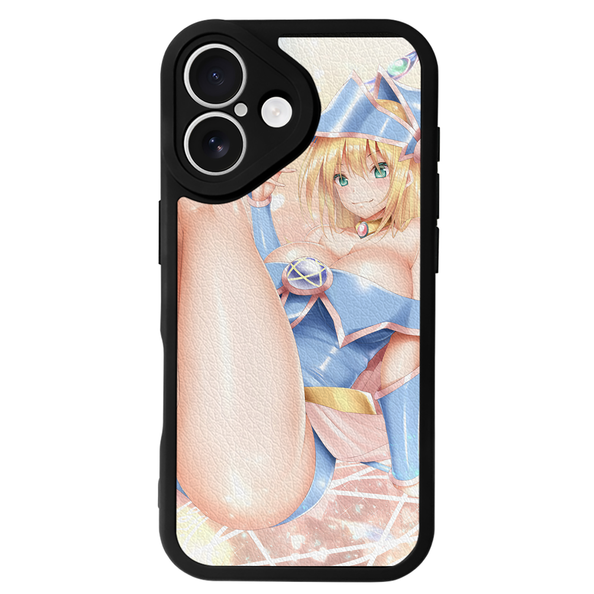 （画像用） 遊☆戯☆王 Yu-Gi-Oh! 【iPhone 16シリーズ対応】シリコンスマホケース（レザー調） 材質：シリコン